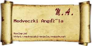 Medveczki Angéla névjegykártya